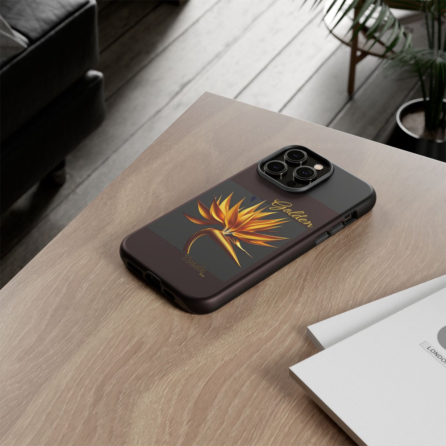 "Golden Touch" Collection -' Bird of Paradise1' design by vca - Designer Tough iPhone Cases