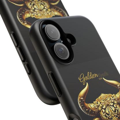 "Golden Touch" Collection - Designer iPhone Tough Cases - 'Taurus Head2' by vca