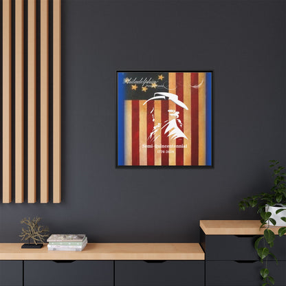 "Legacy of Liberty" Collection - Framed Canvas Art - 'The Colonial Profile" by vca