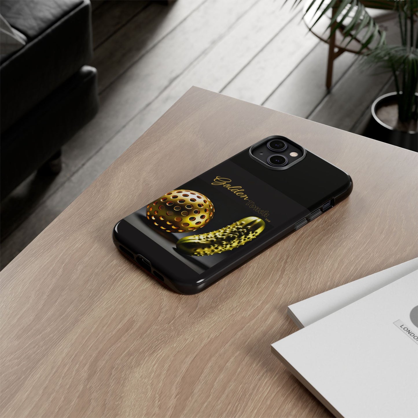 "Golden Touch" Collection - 'Pickleball' design by vca - Designer iPhone Tough Cases
