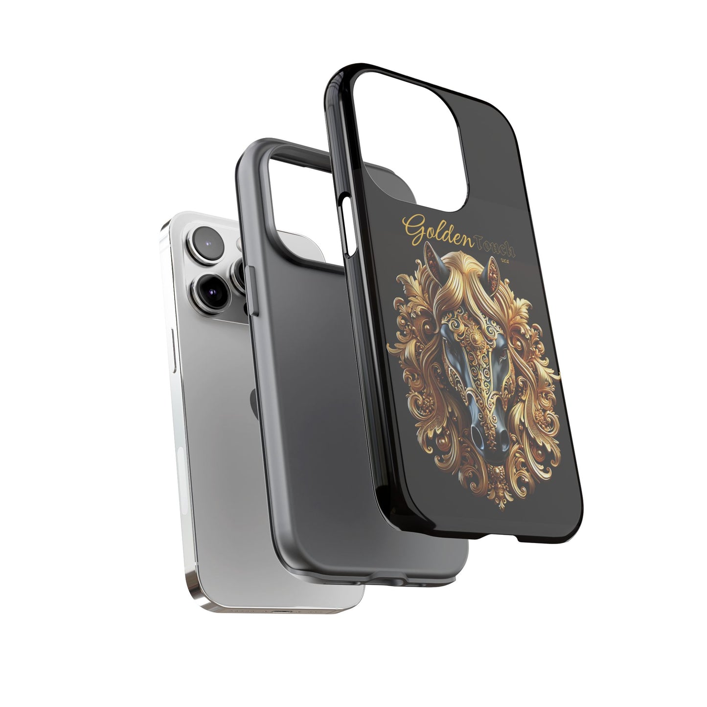 "Golden Touch" Collection - 'Horse Head1' design by vca - Designer iPhone Tough Cases