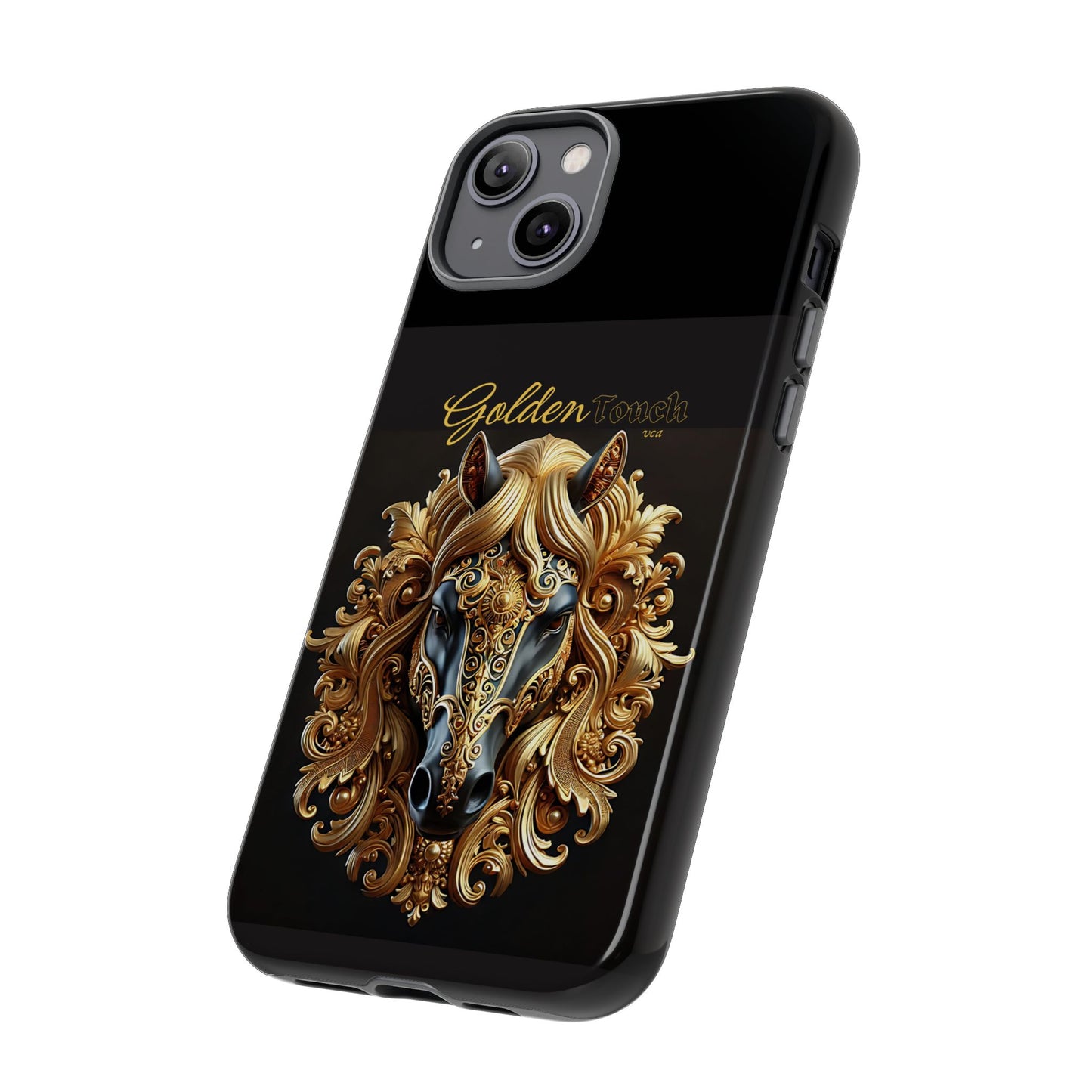 "Golden Touch" Collection - 'Horse Head1' design by vca - Designer iPhone Tough Cases