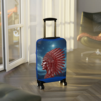 "Legacy of Liberty" Collection - Chief Profile Luggage Cover by vca — 2-sided design - Blue