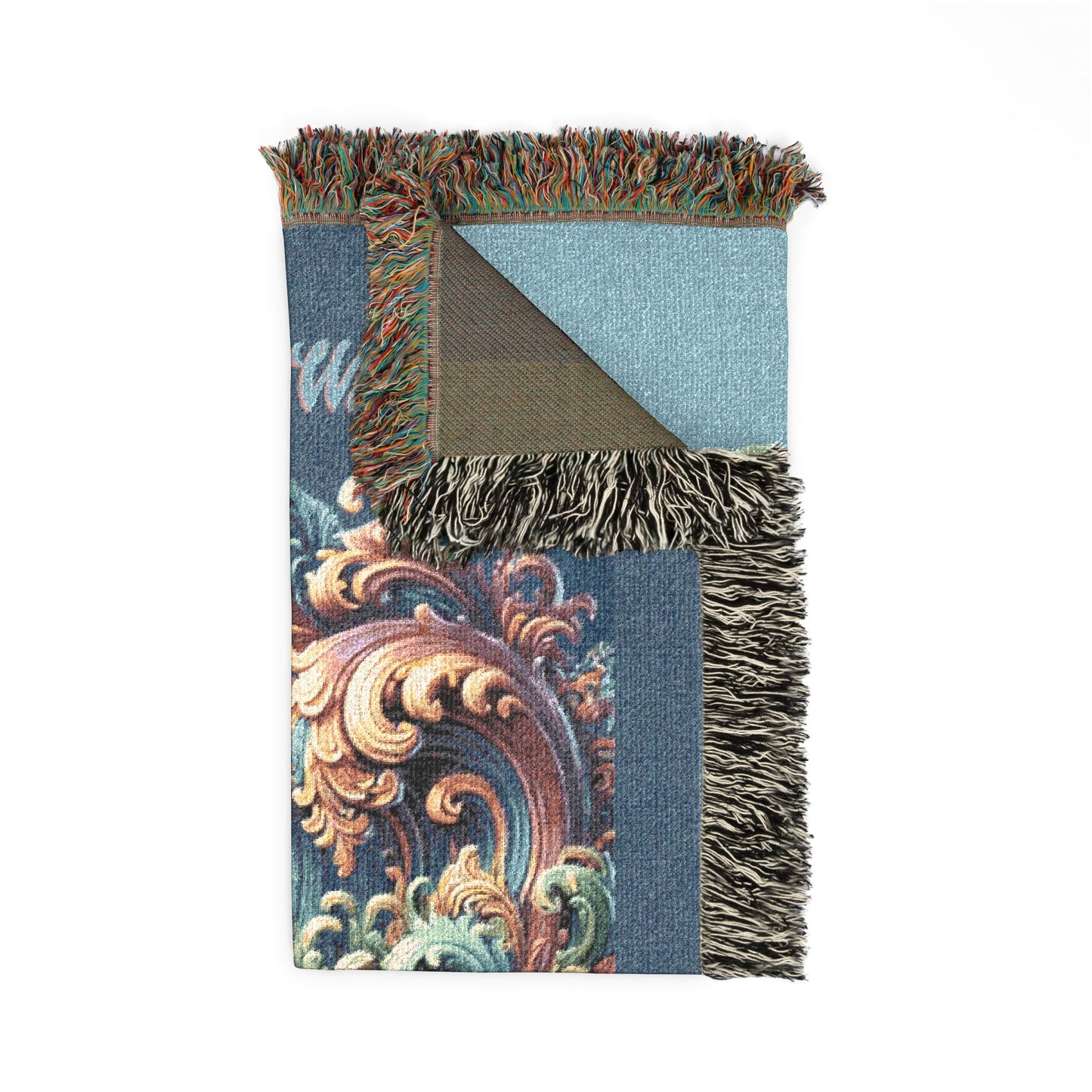 "Elevated Style" Collection - Designer Woven Blanket - 'Waves2" by vca