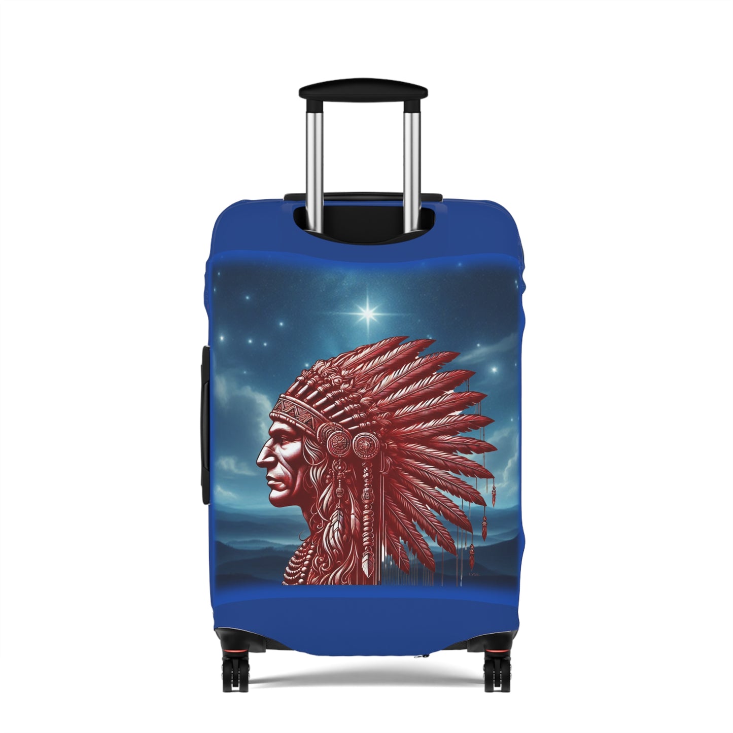 "Legacy of Liberty" Collection - Chief Profile Luggage Cover by vca — 2-sided design - Blue