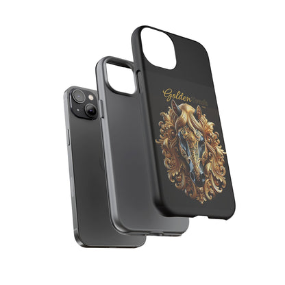"Golden Touch" Collection - Designer iPhone Tough Cases - 'Horse Head1' by vca