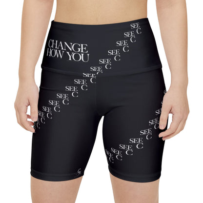 "Elevated Style" Collection - 'C Change' Design by vca - Workout Shorts