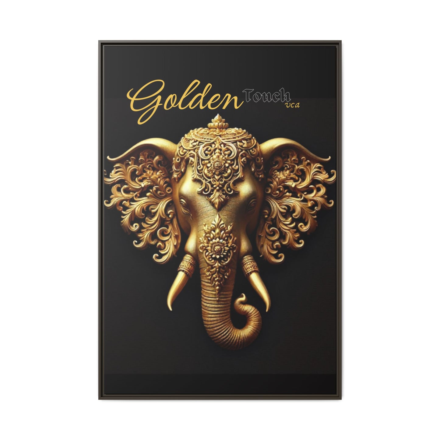 "Golden Touch" Collection - Gold Elephant Framed Wall Art - Designer Art by vca