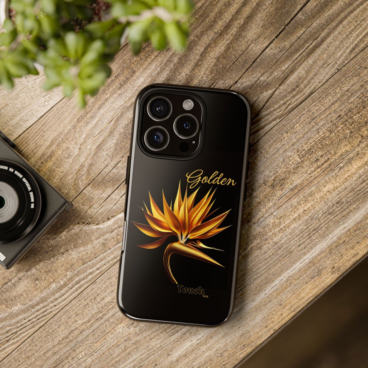 "Golden Touch" Collection -' Bird of Paradise1' design by vca - Designer Tough iPhone Cases