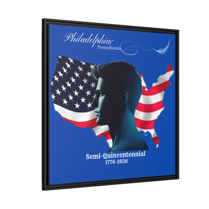 "Legacy of Liberty" Collection - Framed Canvas Art - 'The Modern Man Profile' by vca