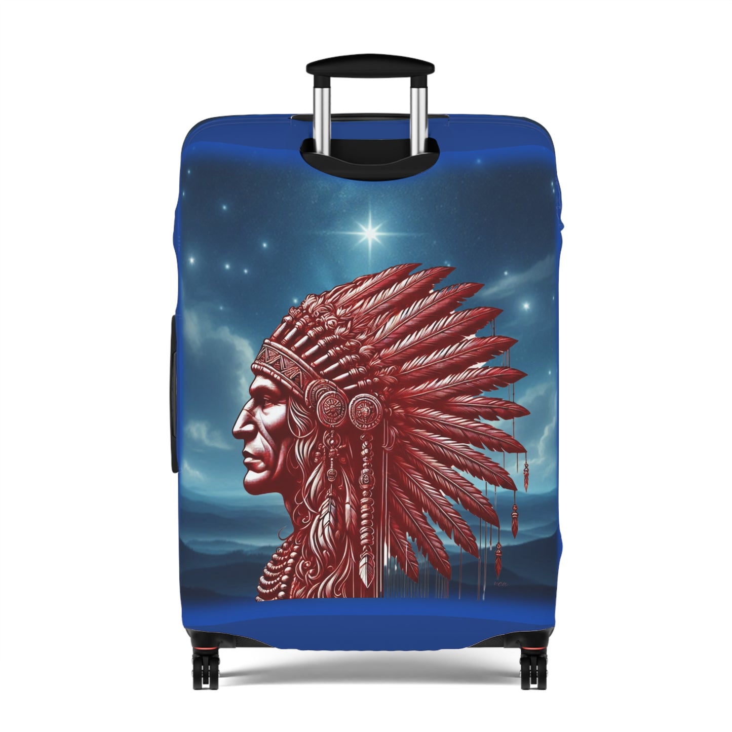 "Legacy of Liberty" Collection - Chief Profile Luggage Cover by vca — 2-sided design - Blue