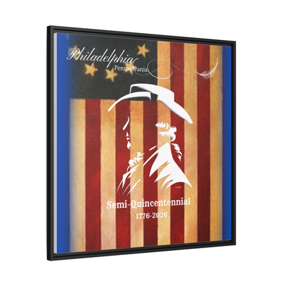 "Legacy of Liberty" Collection - Framed Canvas Art - 'The Colonial Profile" by vca