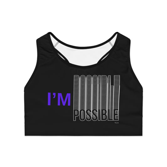"Elevated Style" Collection - 'I'm Possible' Sports Bra - by vca