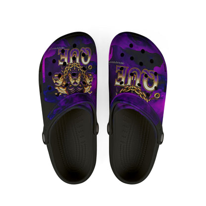 Men's EVA Foam Rubber Shoes - "Q Dogs" design #1, "Greek Elevated Style" collection