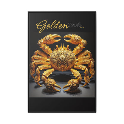 Framed Art Print - "Golden Touch" Collection - Golden "Queen" Crab - Wall Art by vca
