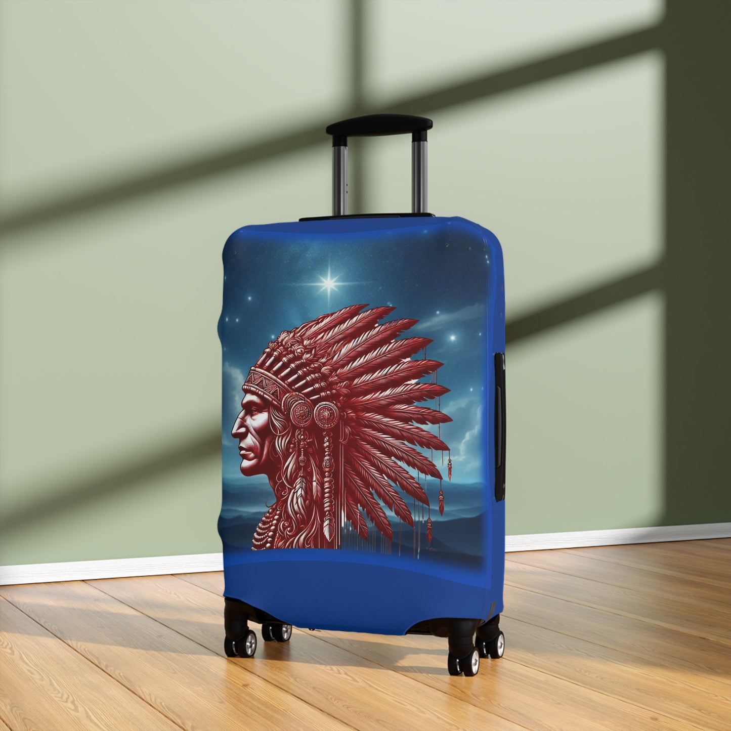 "Legacy of Liberty" Collection - Chief Profile Luggage Cover by vca — 2-sided design - Blue
