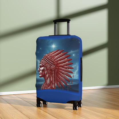 "Legacy of Liberty" Collection - Chief Profile Luggage Cover by vca — 2-sided design - Blue