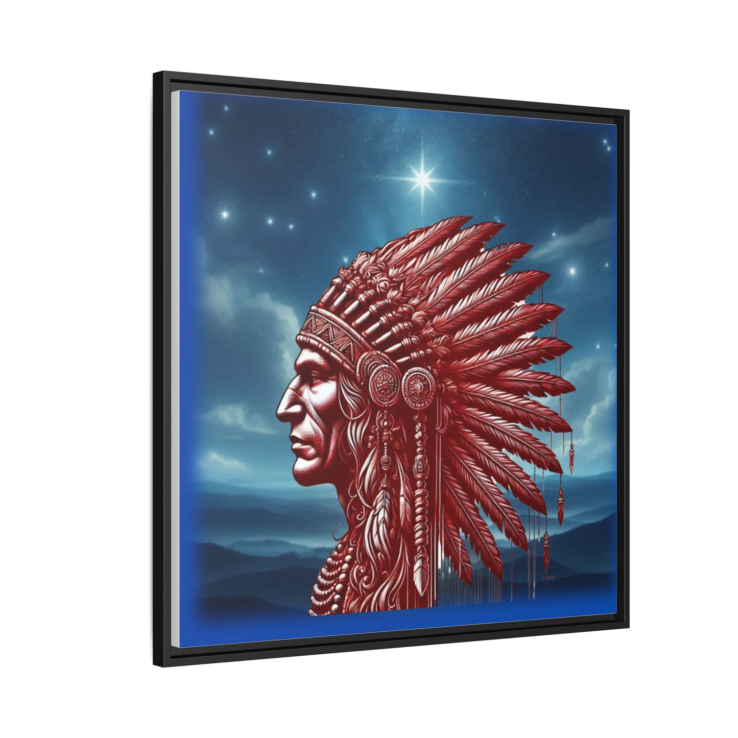 "Legacy of Liberty" Collection - Framed Canvas Art - 'The Red Profile' by vca