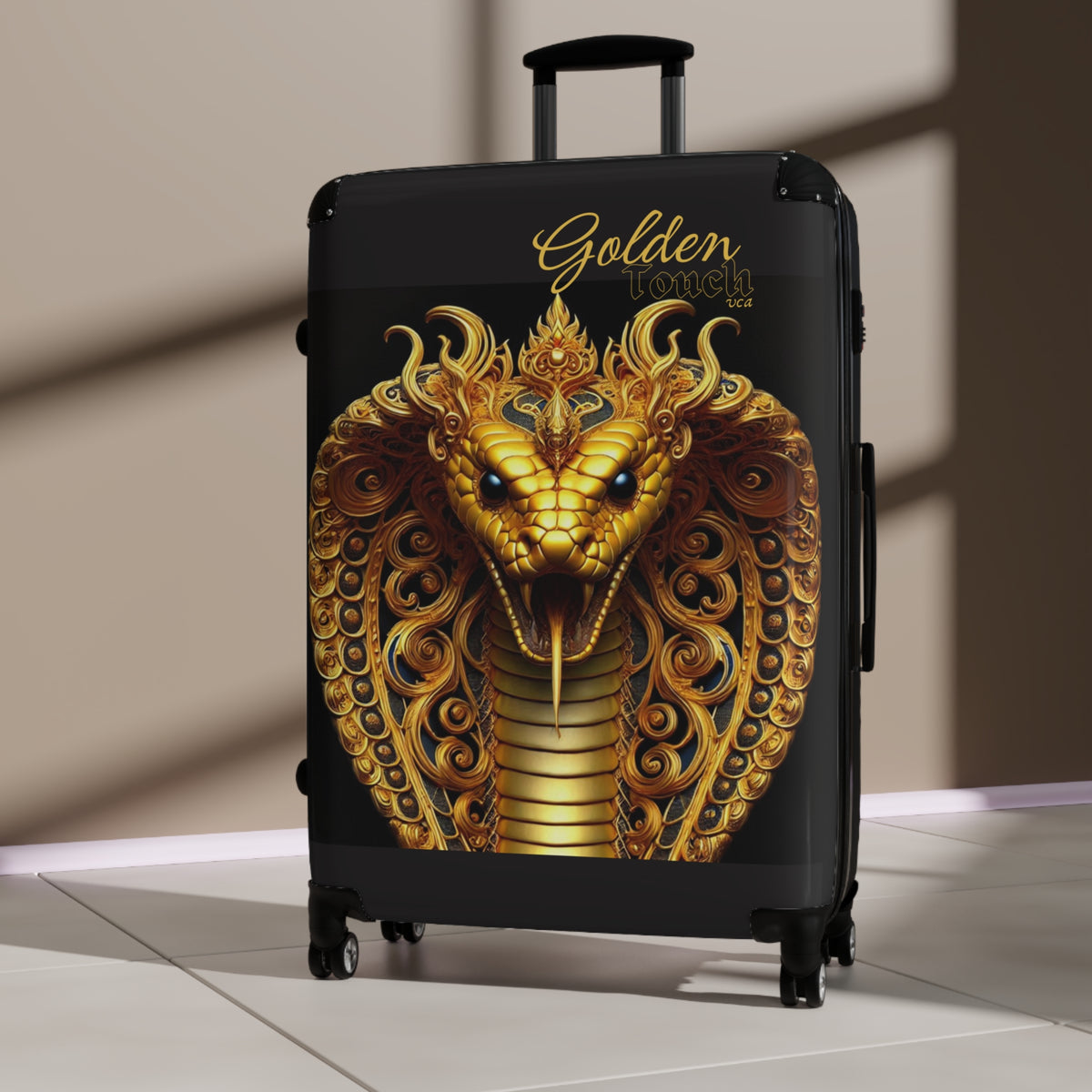 "Golden Touch" Collection - 'Cobra Head' design1 by vca - Designer Luggage Set