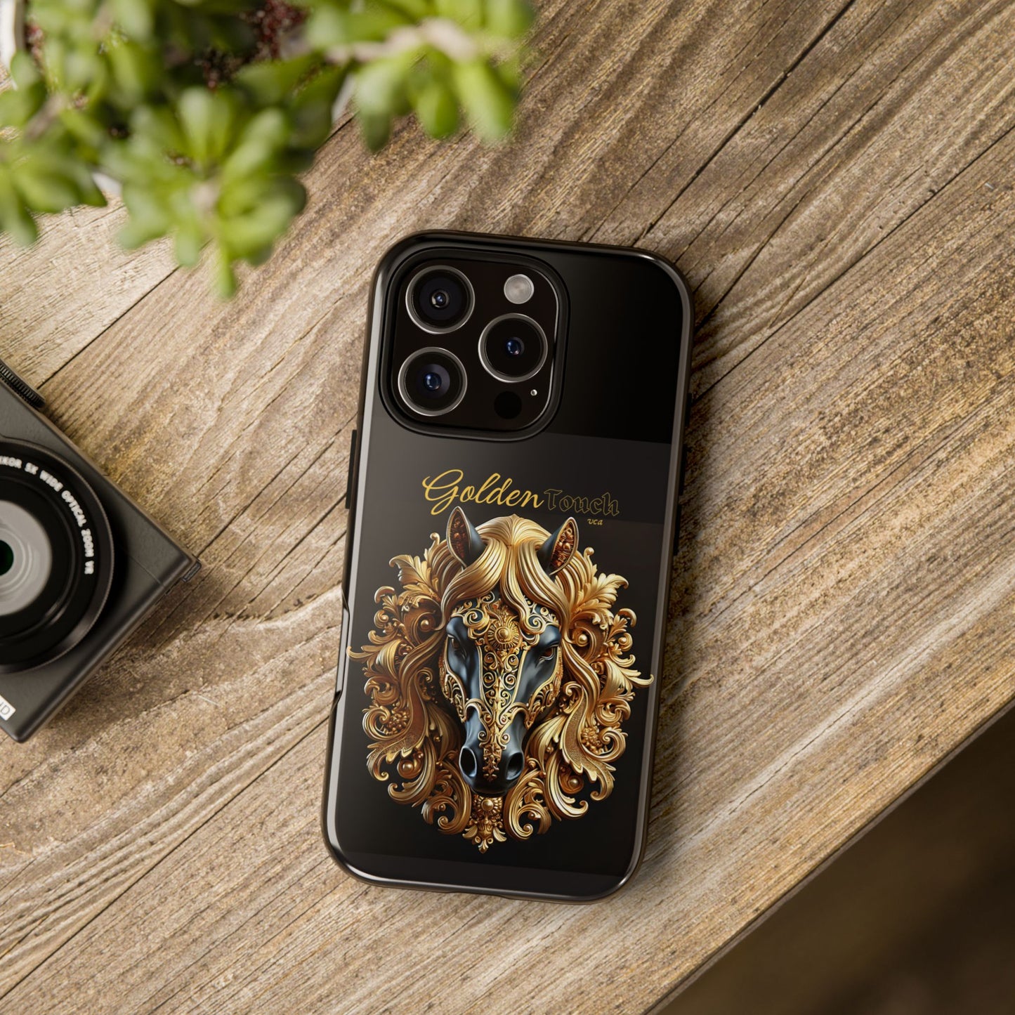 "Golden Touch" Collection - Designer iPhone Tough Cases - 'Horse Head1' by vca
