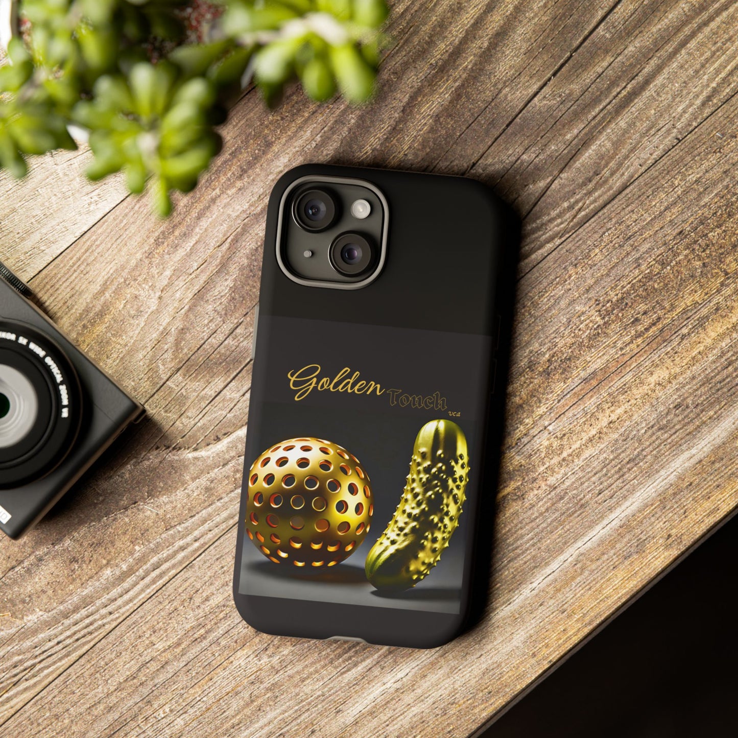 "Golden Touch" Collection - 'Pickleball' design by vca - Designer iPhone Tough Cases