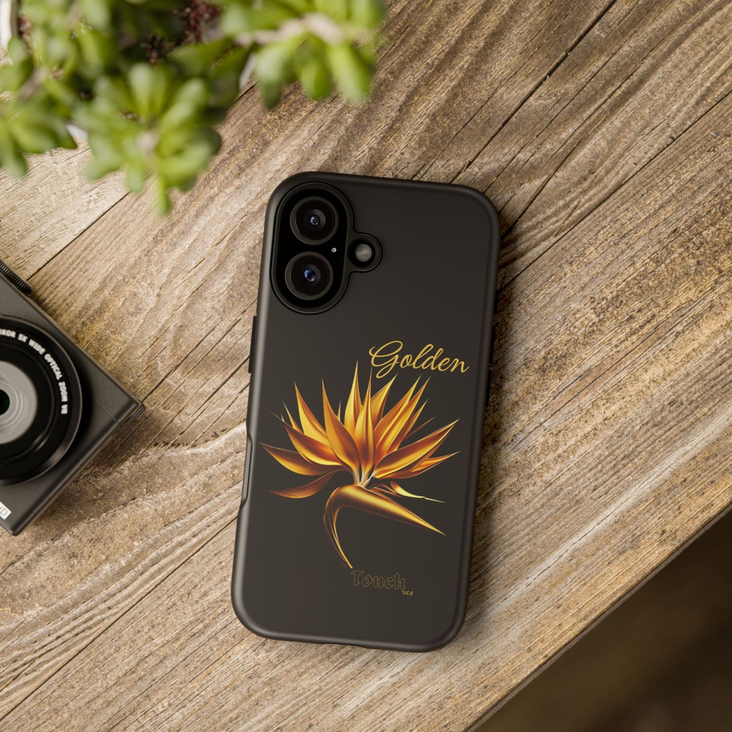"Golden Touch" Collection -' Bird of Paradise1' design by vca - Designer Tough iPhone Cases