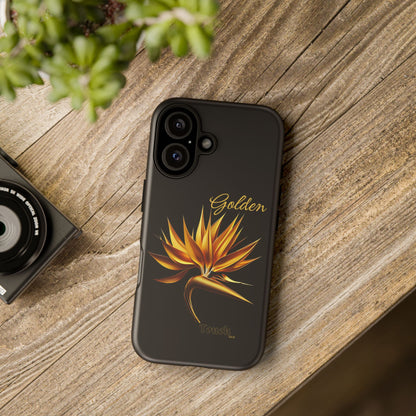 "Golden Touch" Collection -' Bird of Paradise1' design by vca - Designer Tough iPhone Cases
