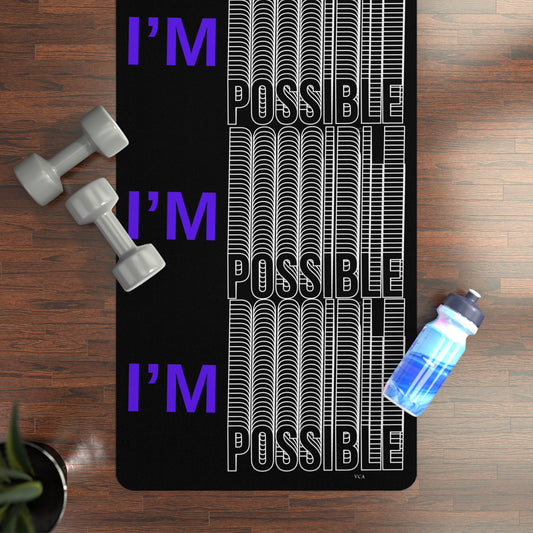 "Elevated Style" Collection - Empowering Rubber Yoga Mat "I'M POSSIBLE" by vca