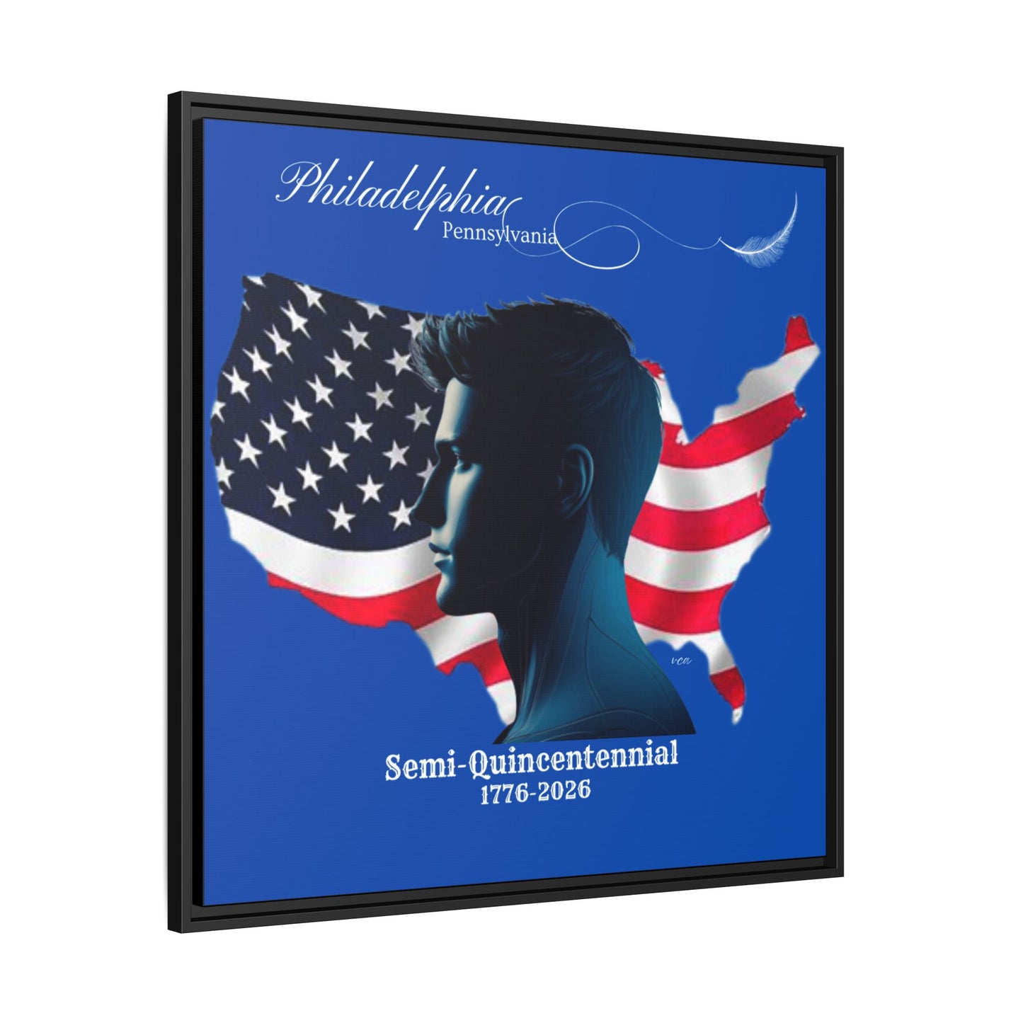 "Legacy of Liberty" Collection - Framed Canvas Art - 'The Modern Man Profile' by vca