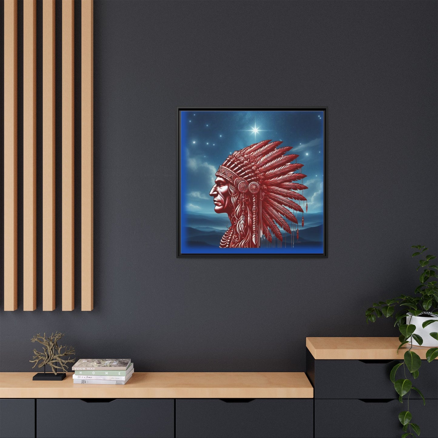 "Legacy of Liberty" Collection - Framed Canvas Art - 'The Red Profile' by vca