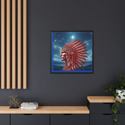 "Legacy of Liberty" Collection - Framed Canvas Art - 'The Red Profile' by vca