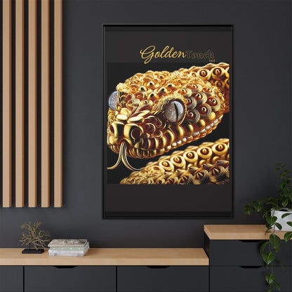 "Golden Touch" Collection - Matte Canvas Wall Art - 'Snake Eyes' by vca