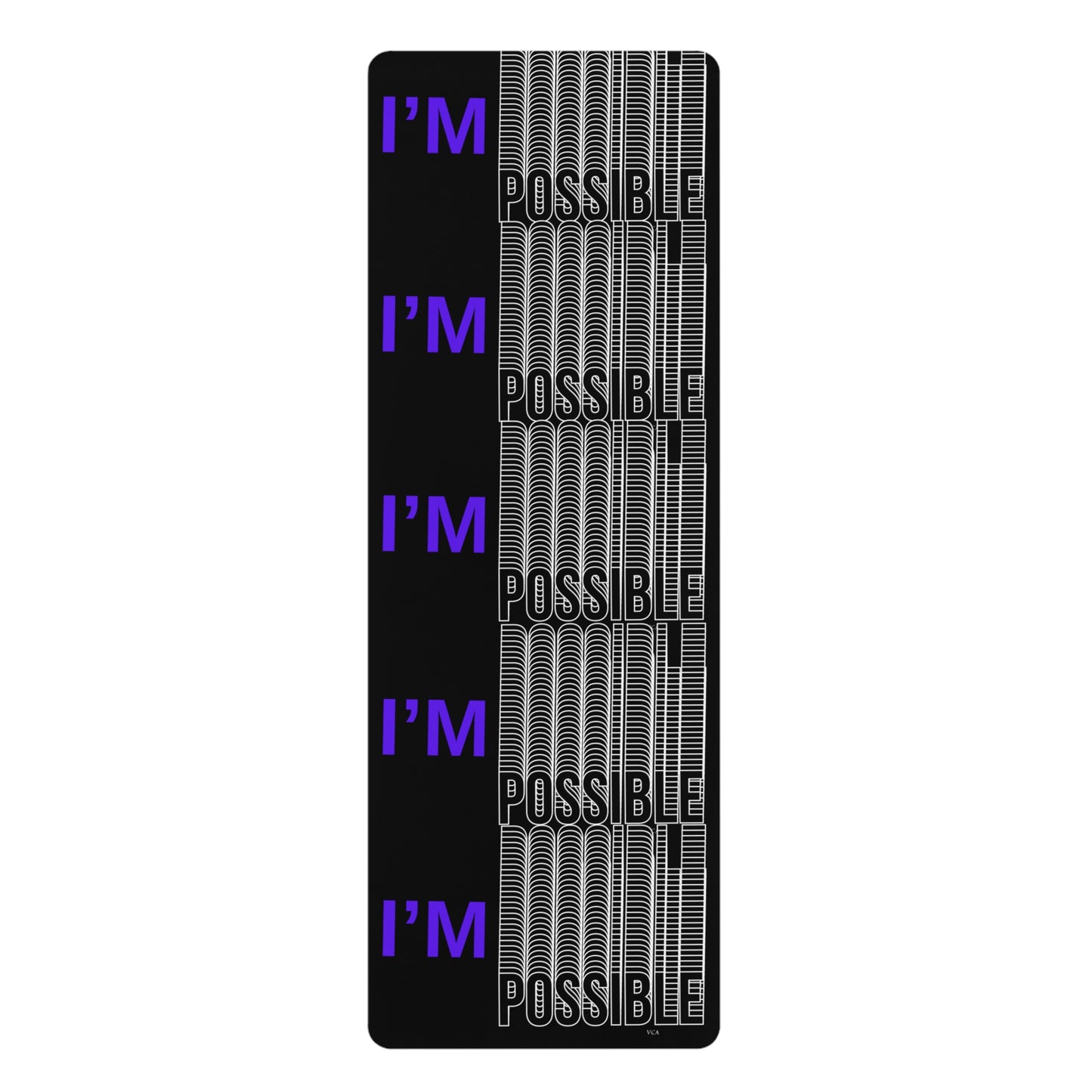 "Elevated Style" Collection - Empowering Rubber Yoga Mat "I'M POSSIBLE" by vca