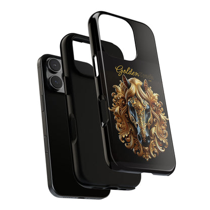 "Golden Touch" Collection - Designer iPhone Tough Cases - 'Horse Head1' by vca