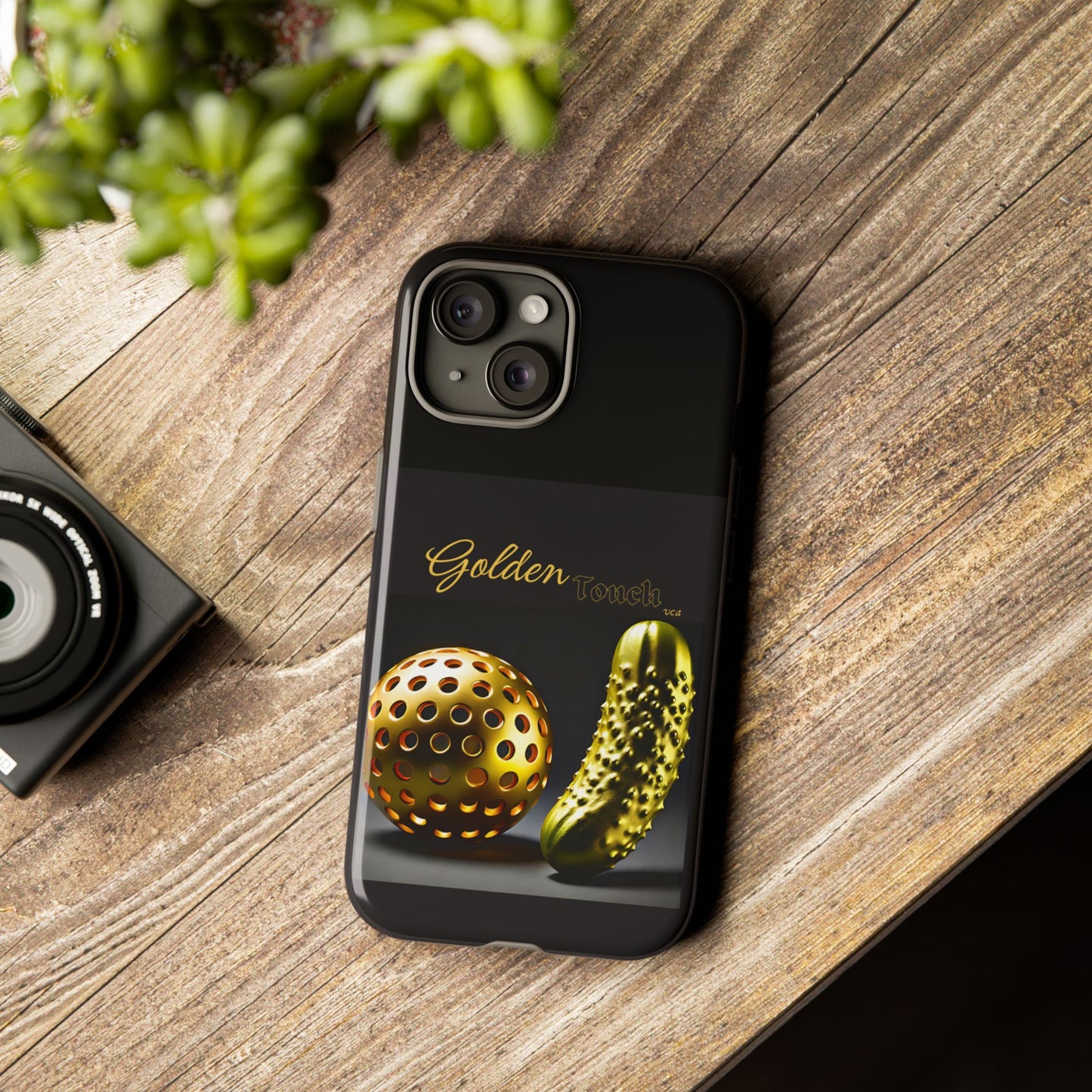 "Golden Touch" Collection - 'Pickleball' design by vca - Designer iPhone Tough Cases