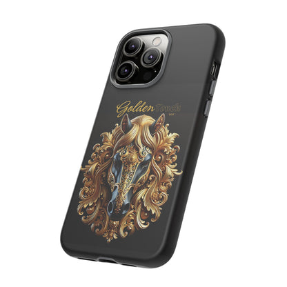 "Golden Touch" Collection - 'Horse Head1' design by vca - Designer iPhone Tough Cases