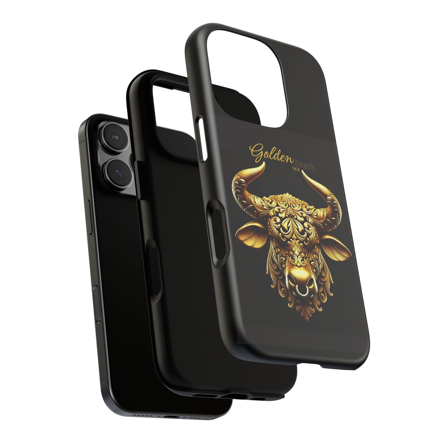 "Golden Touch" Collection - Designer iPhone Tough Cases - 'Taurus Head2' by vca