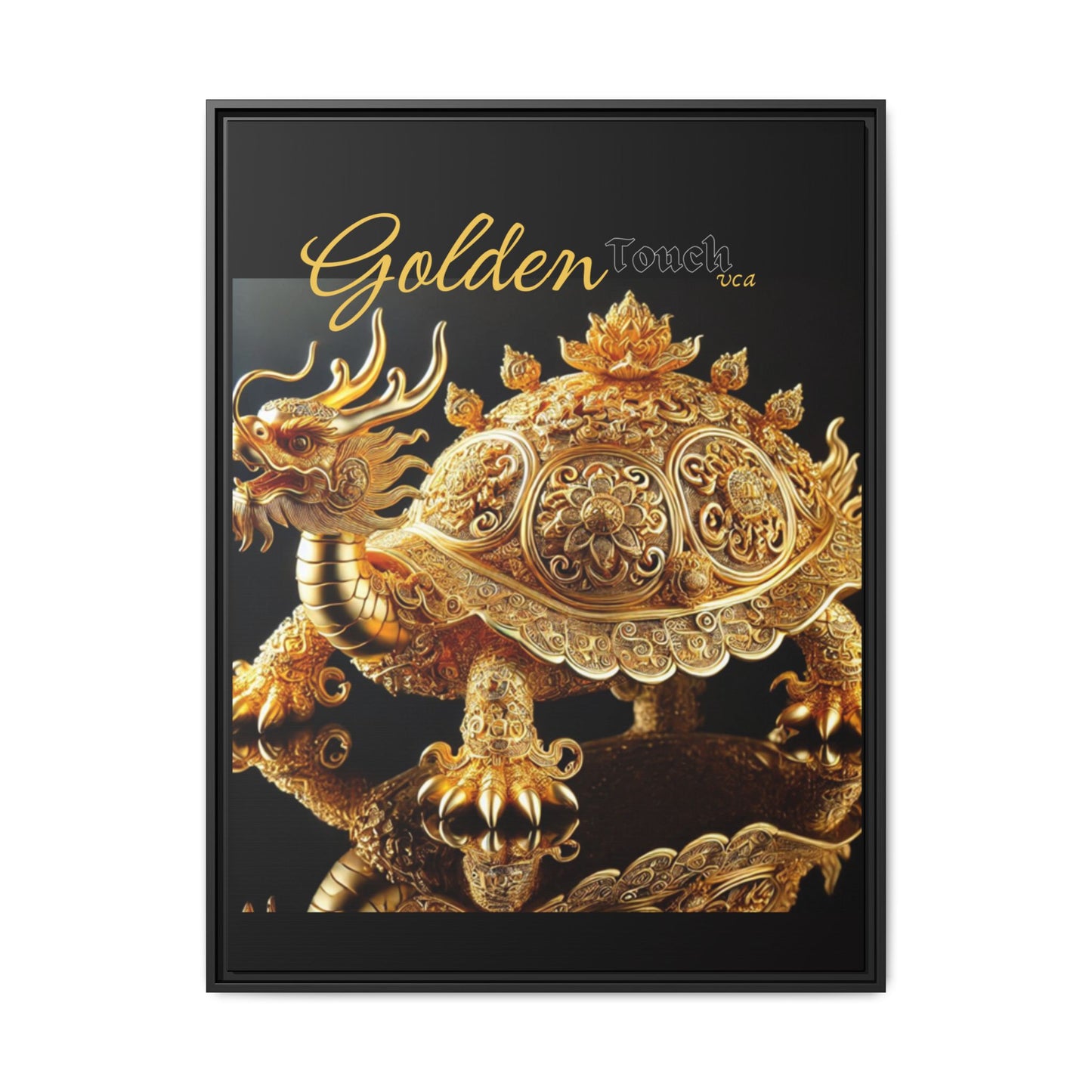 "Golden Touch" Collection - Elegant Framed Canvas Art Print by vca
