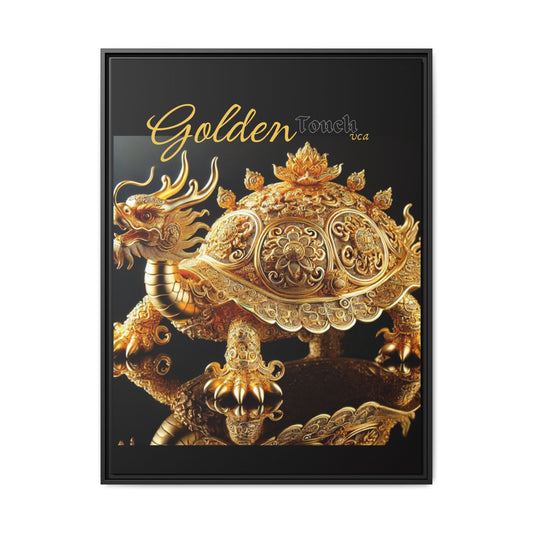 "Golden Touch" Collection - Elegant Framed Canvas Art Print by vca