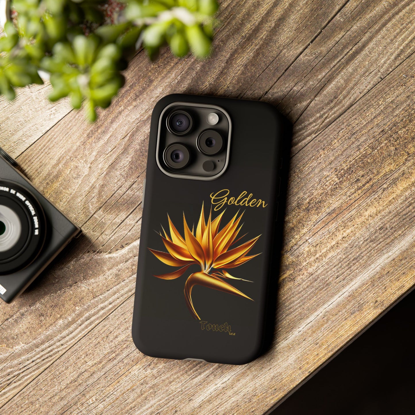 "Golden Touch" Collection -' Bird of Paradise1' design by vca - Designer Tough iPhone Cases