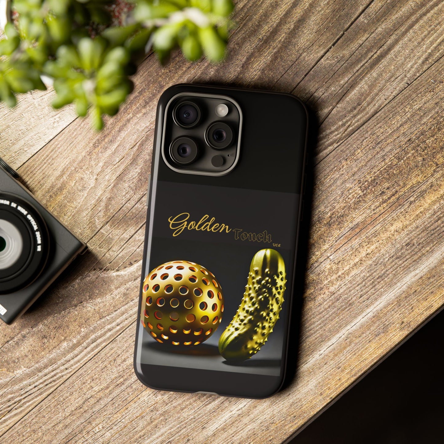 "Golden Touch" Collection - 'Pickleball' design by vca - Designer iPhone Tough Cases
