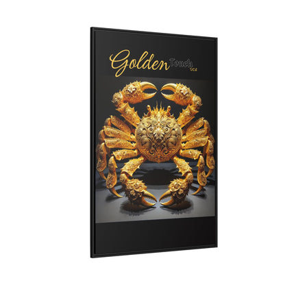 Framed Art Print - "Golden Touch" Collection - Golden "Queen" Crab - Wall Art by vca
