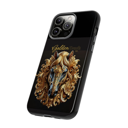 "Golden Touch" Collection - 'Horse Head1' design by vca - Designer iPhone Tough Cases