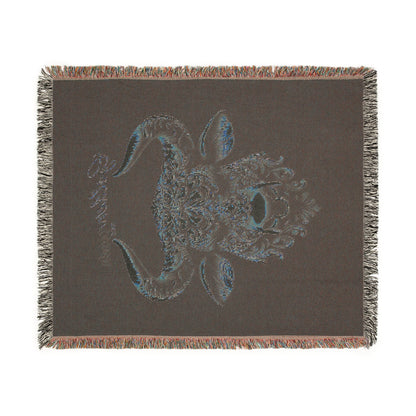 "Golden Touch" Collection - 'TaurusHead2' design by vca - Designer Woven Blanket
