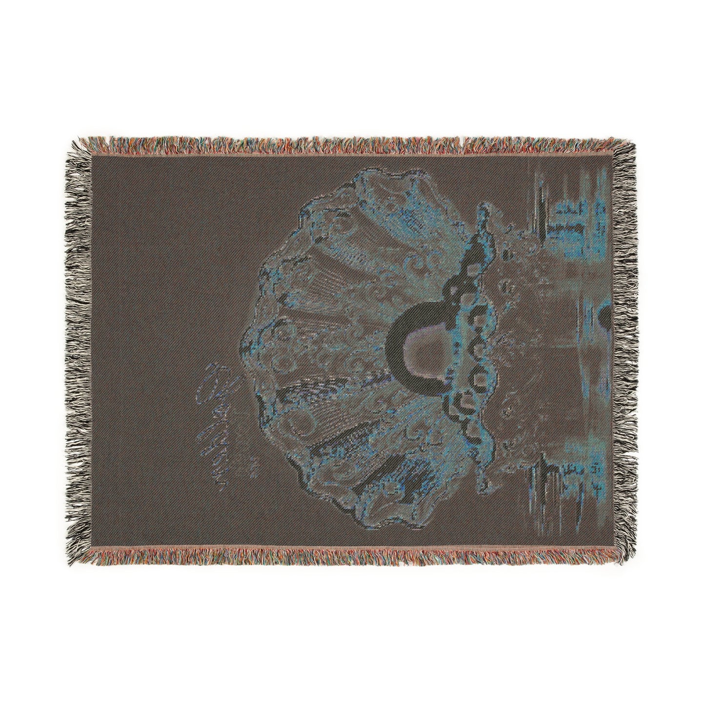"Golden Touch" Collection - 'OShellPearls' design by vca - Designer Woven Blanket
