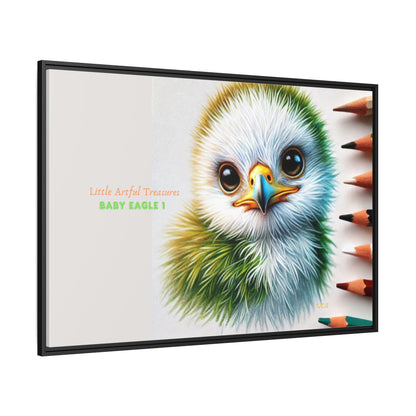 "Little Artful Treasures" Collection - Framed Matte Canvas - 'Baby Eagle 1' by vca
