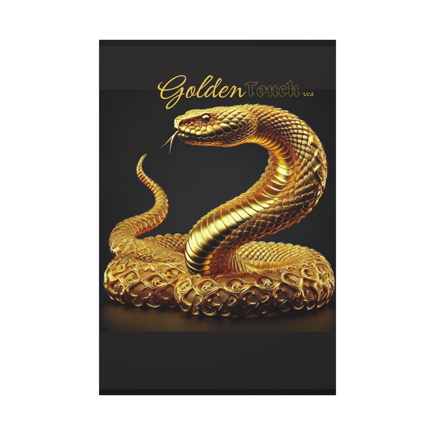 "Golden Touch" Collection - 'Golden Rattle Snake' by vca - Matte Canvas Wall Art