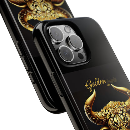 "Golden Touch" Collection - Designer iPhone Tough Cases - 'Taurus Head2' by vca