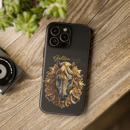 "Golden Touch" Collection - Designer iPhone Tough Cases - 'Horse Head1' by vca