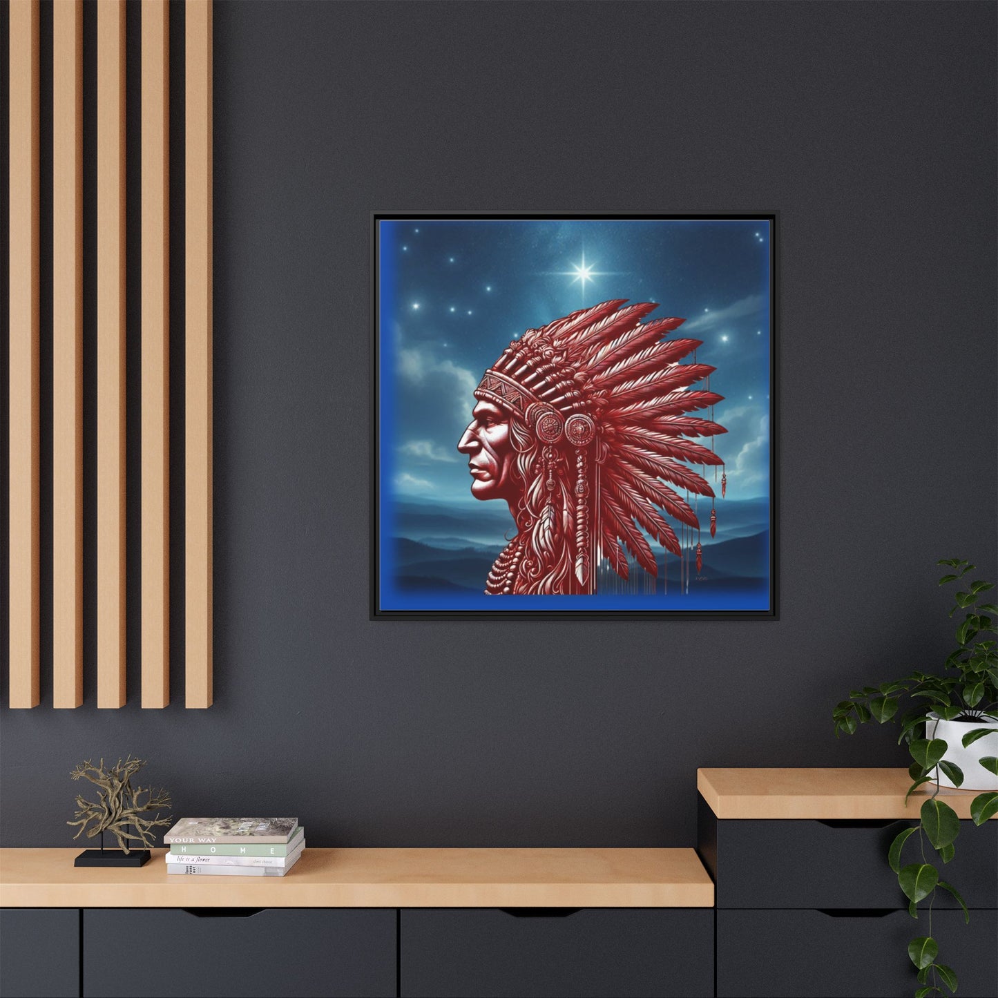 "Legacy of Liberty" Collection - Framed Canvas Art - 'The Red Profile' by vca